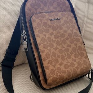 Coach Tan and Black Men's Backpack